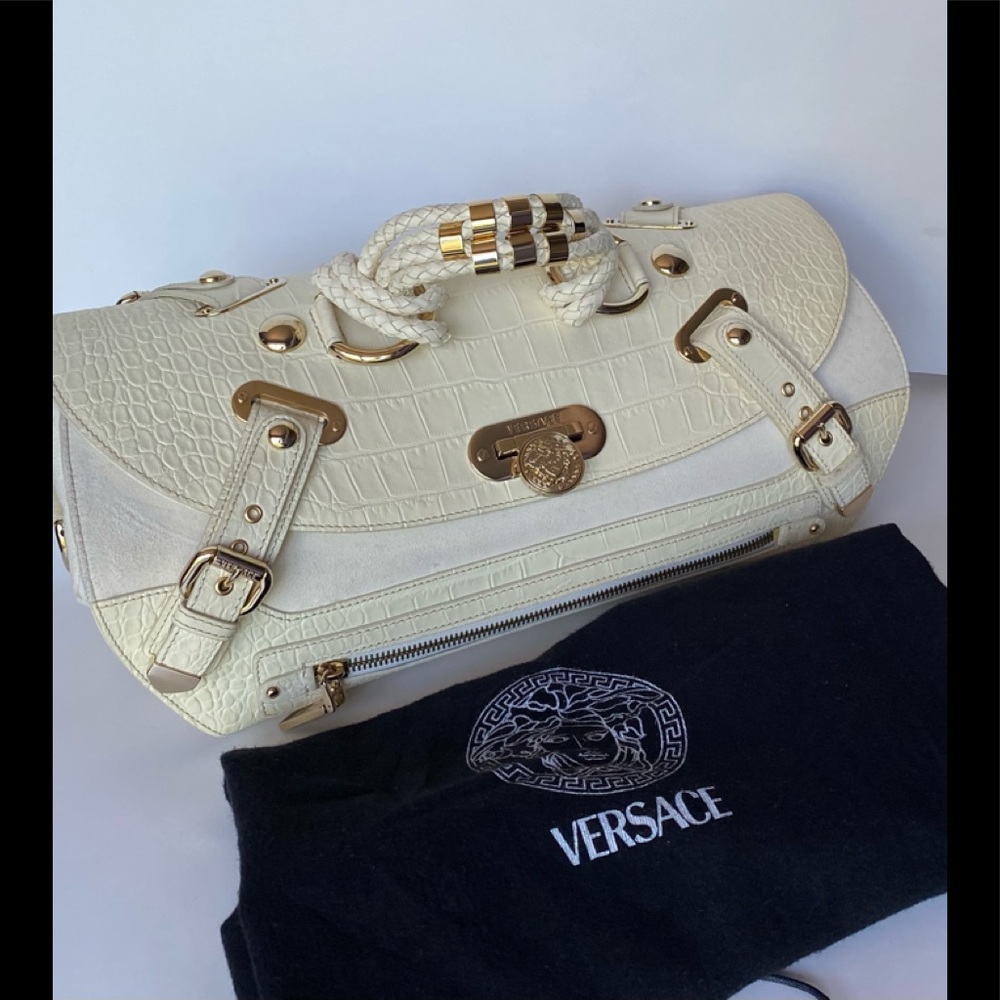 🎊HP🎊Versace Cream Canyon Bag Medium - Picture 12 of 14